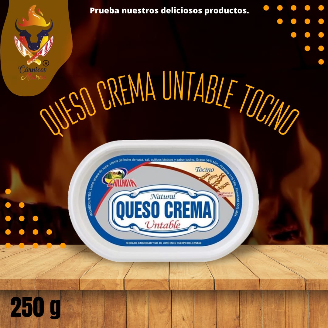 QUESO CREMA CHIL TOCINO 250 GR / Precio: $35.00